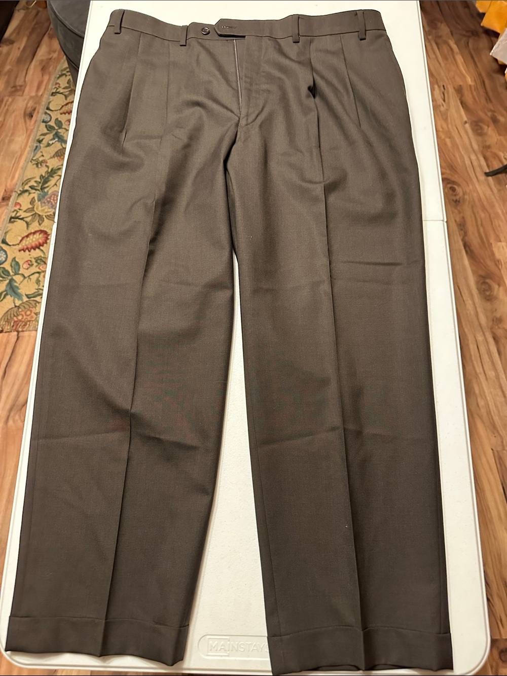 Ralph Lauren Dark Brown Pleated Dress Pants